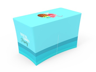 4ft Stretch Fit Branded Printing Table Cover with Zippered Back