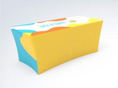6ft Stretch Fit Branded Printing Table Cover with Zippered Back