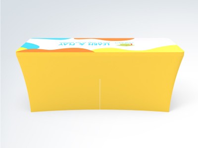 6ft Stretch Fit Branded Printing Table Cover with Zippered Back