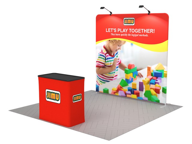 Custom Branded Straight 8ft trade show display kit 01
