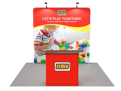 Custom Branded Straight 8ft trade show display kit 01