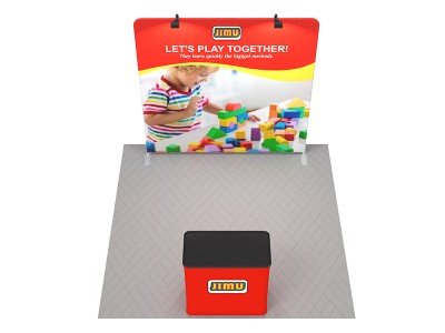 Custom Branded Straight 8ft trade show display kit 01