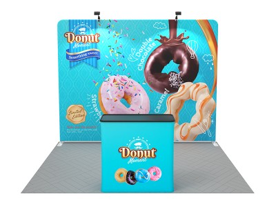 Custom Branded Straight 10ft trade show display kit 02 Custom Branded Straight 10ft trade show display kit 02