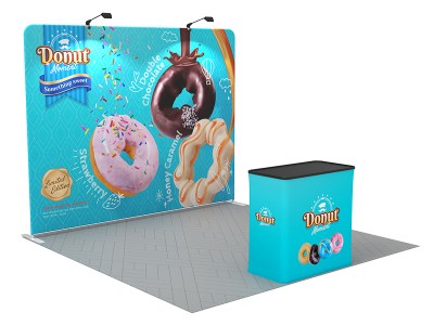 Custom Branded Straight 10ft trade show display kit 02 Custom Branded Straight 10ft trade show display kit 02