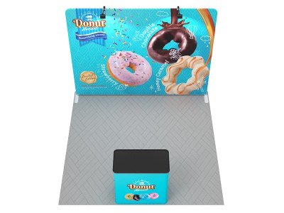 Custom Branded Straight 10ft trade show display kit 02 Custom Branded Straight 10ft trade show display kit 02