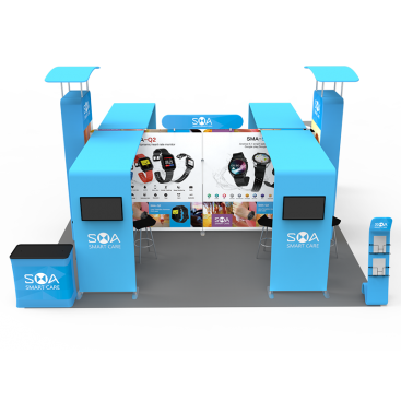 20 x 20ft Custom Trade show Booth Combo 03