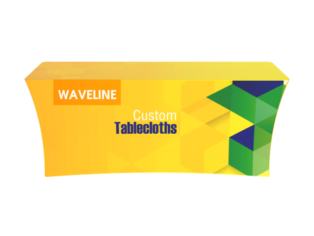 Waveline Custom Logo Printed 6ft Table Cloth
